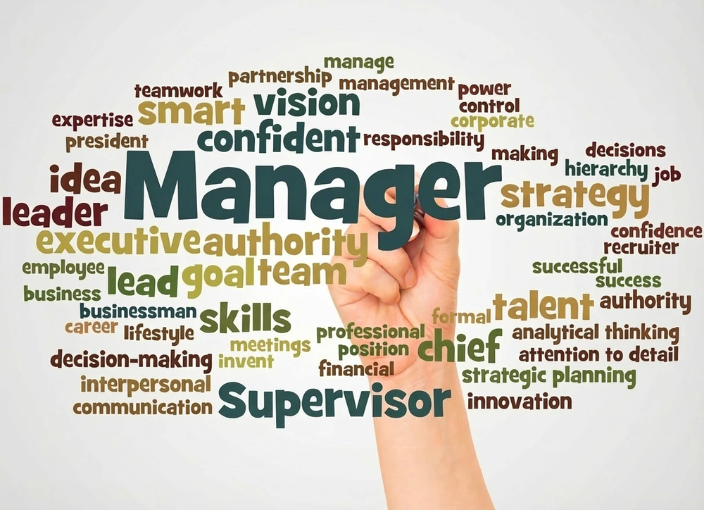 Supervisor Vs Manager Skills And Competencies Word Cloud