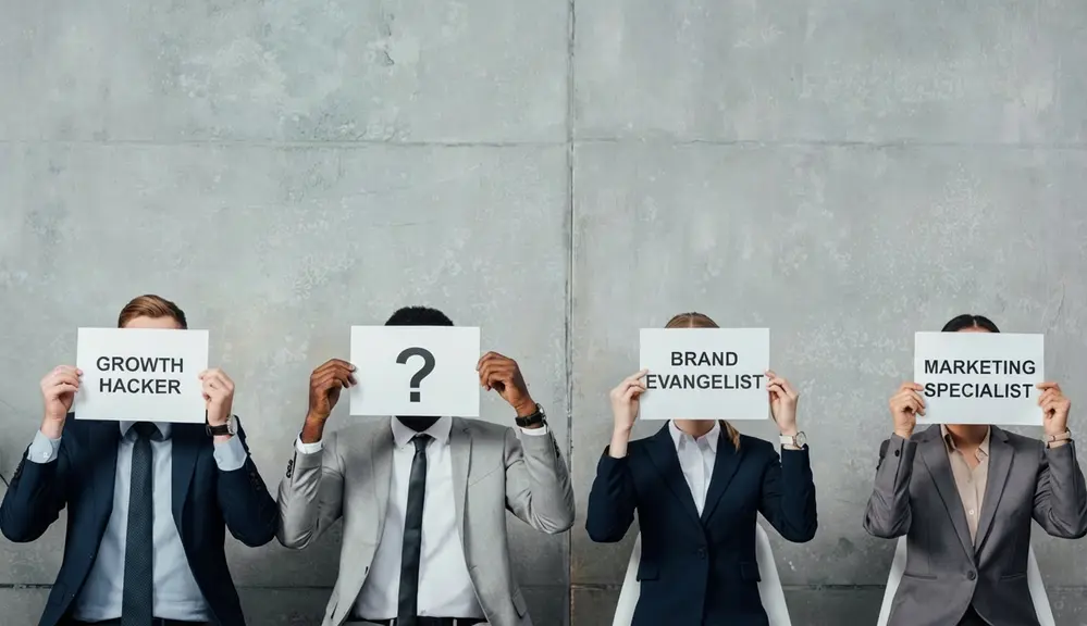 Professionals Holding A Paper With Variations In Job Titles Meaning