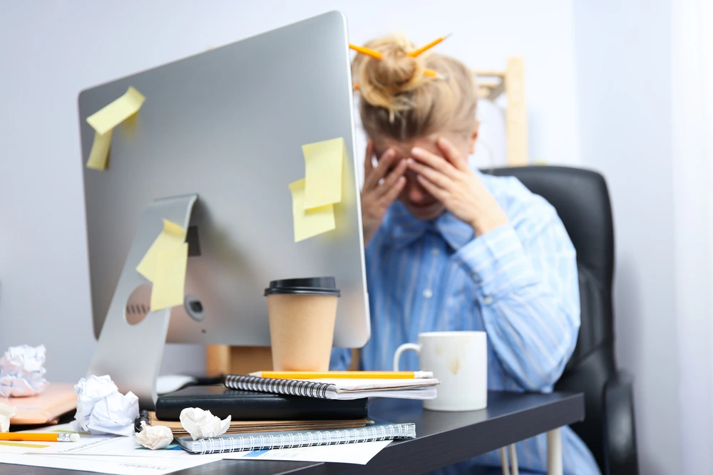 An Employee Experiencing Burnout