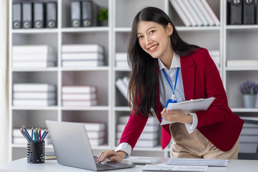 Young Happy Administrative Support