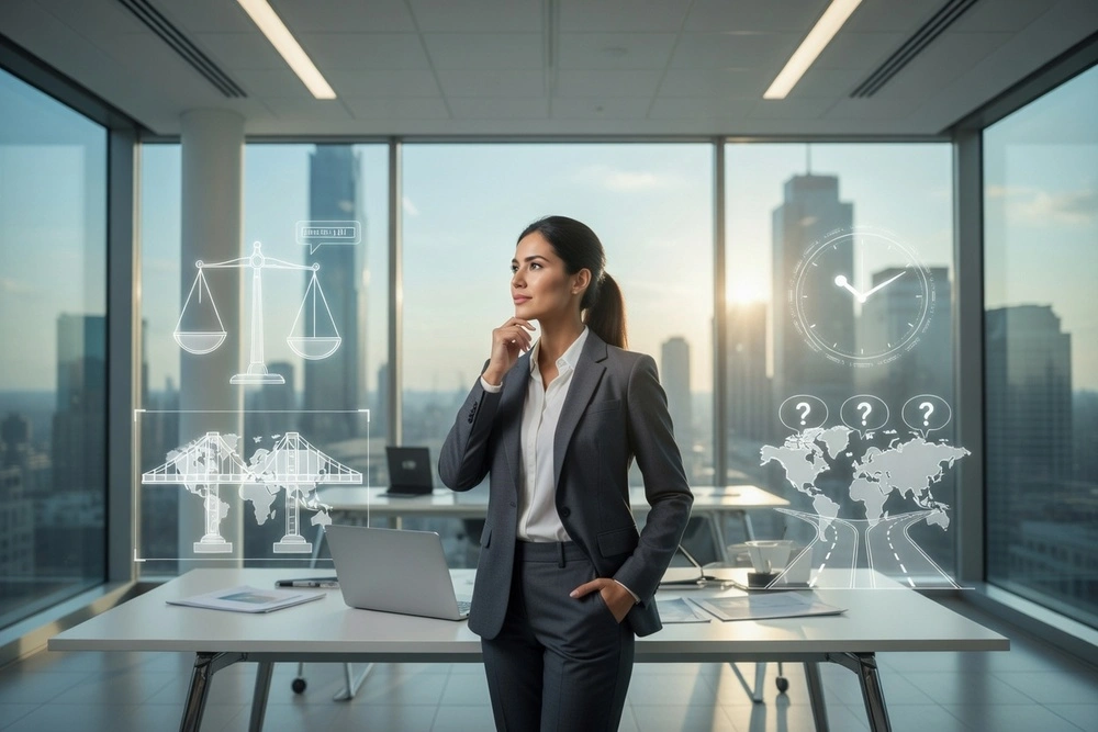 A Conceptual Image Depicting Challenges And Considerations During Secondments