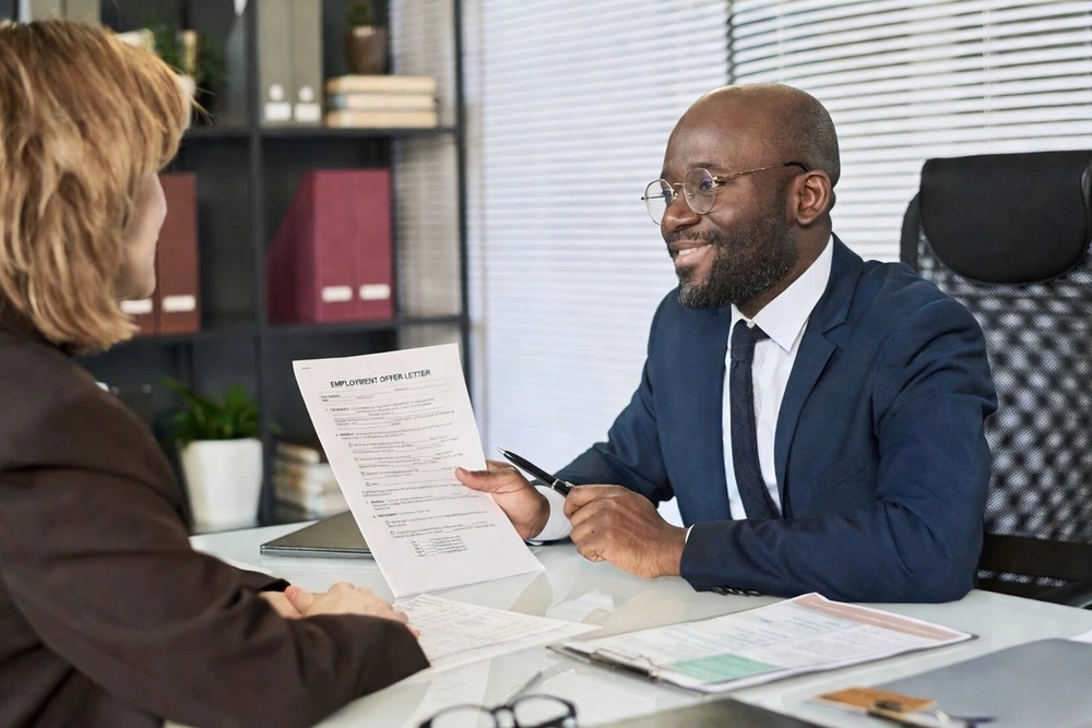 An Applicant Negotiating Employment Offers With The Hiring Manager.