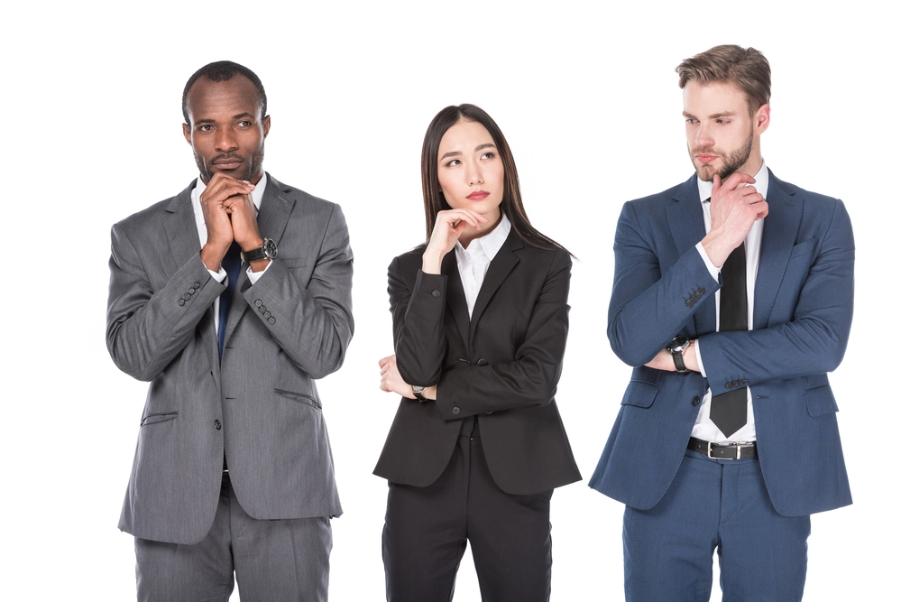 Team Members Illustrate Passive Listening Versus Active Listening In A Professional Setting