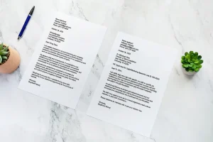 Letter of interest vs cover letter side-by-side comparison on a desk.