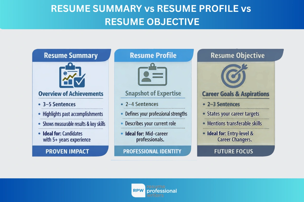 Resume Summary Vs Resume Profile Vs Resume Objective
